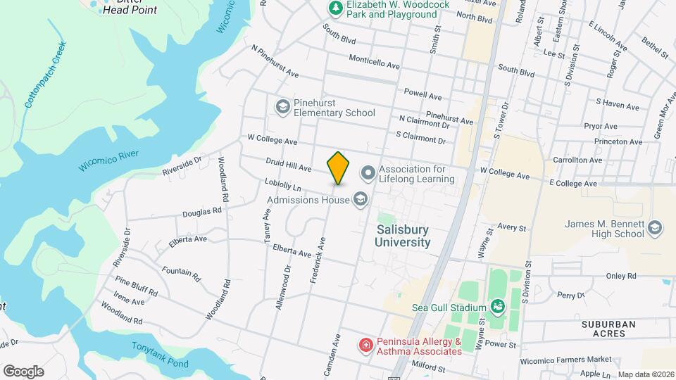 1107 Frederick Ave Map and Location Details