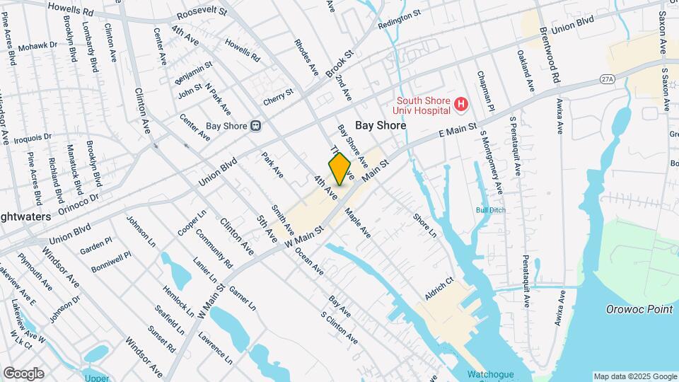 1 EMain St- Downtown Bay Shore Mapa y Detalles de la Ubicación