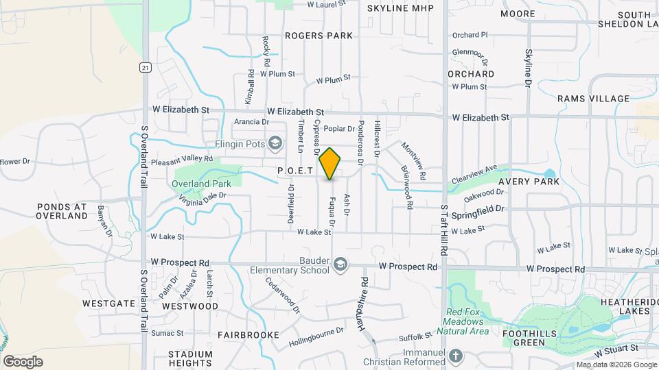 1105-1107 Fuqua Dr Map and Location Details