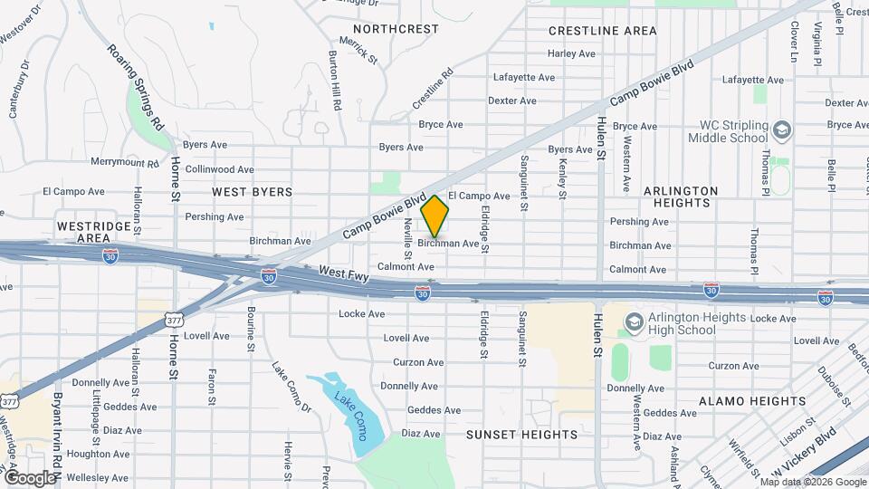5027 Birchman Ave Map and Location Details