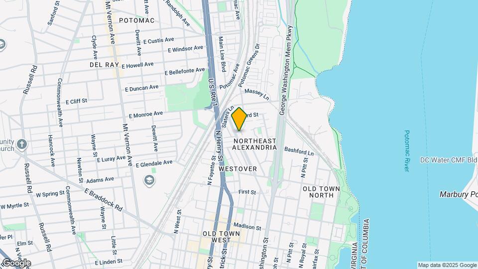 1335 Powhatan St Mapa y Detalles de la Ubicación