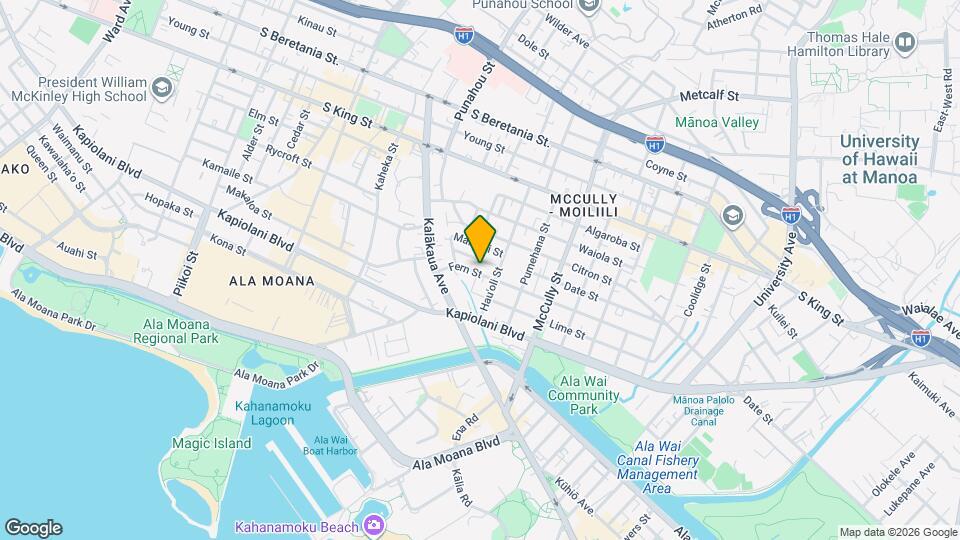 1736 Fern St Map and Location Details