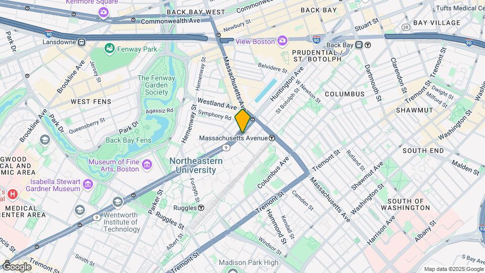270 Huntington Ave, Unit 215 Map and Location Details