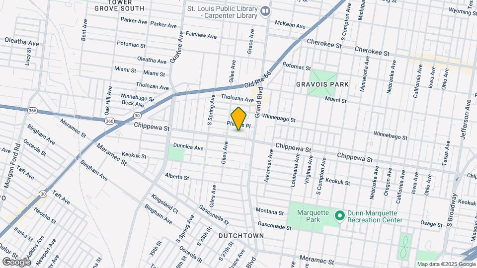 3637 Chippewa St Map and Location Details
