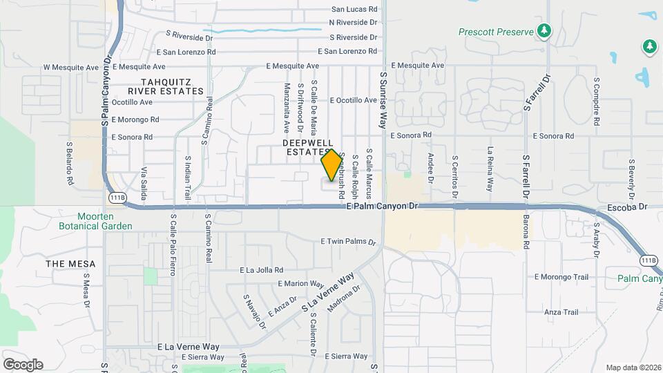 1480 E Palm Tree Dr, Unit none Mapa y Detalles de la Ubicación