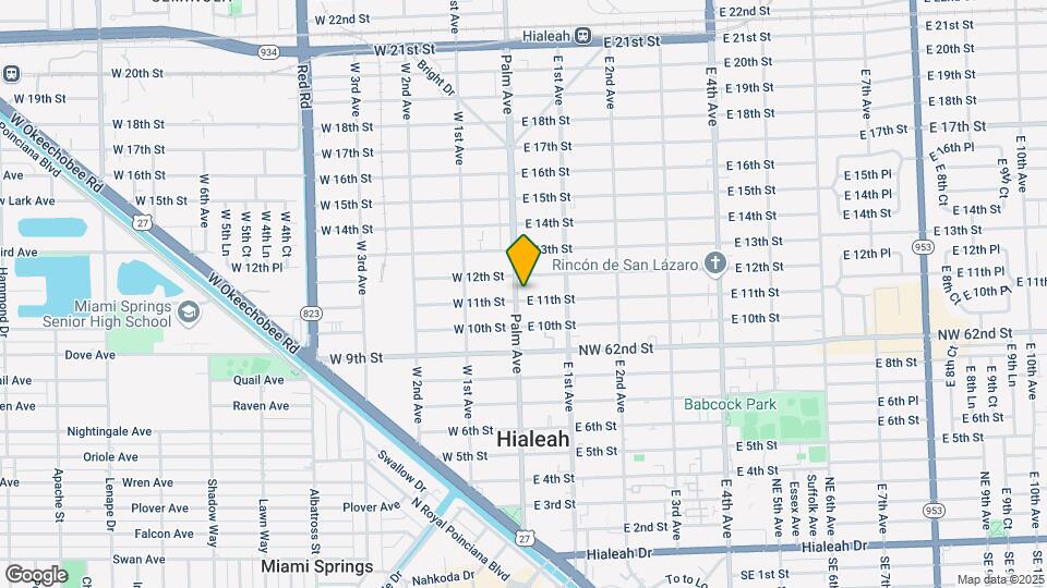 1111 Palm Ave Map and Location Details