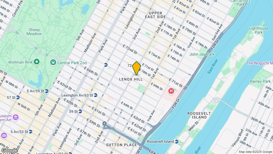 314 E 69th St Mapa y Detalles de la Ubicación