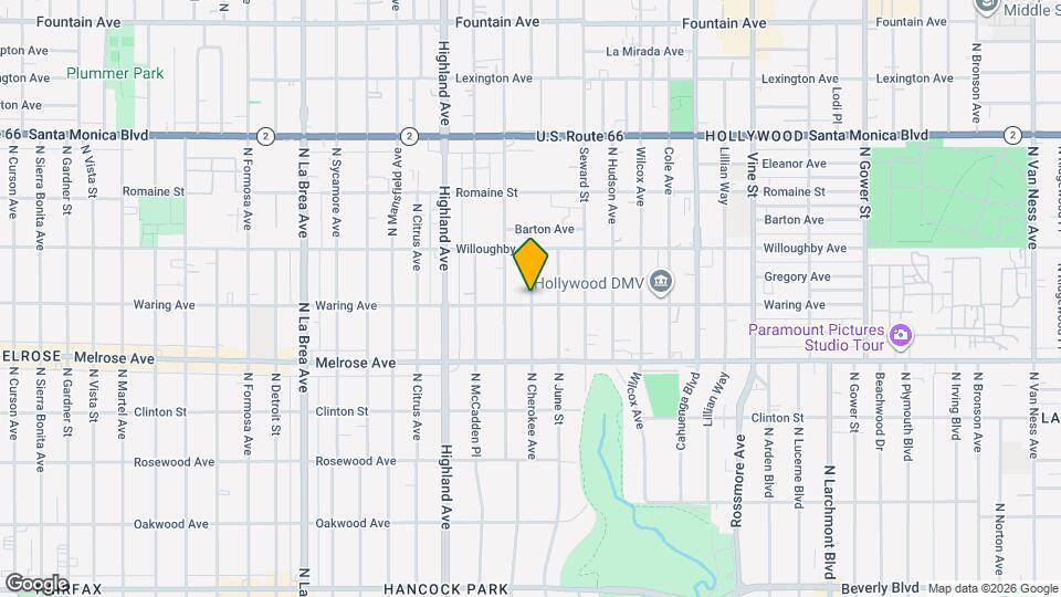 809 N Cherokee Ave Map and Location Details