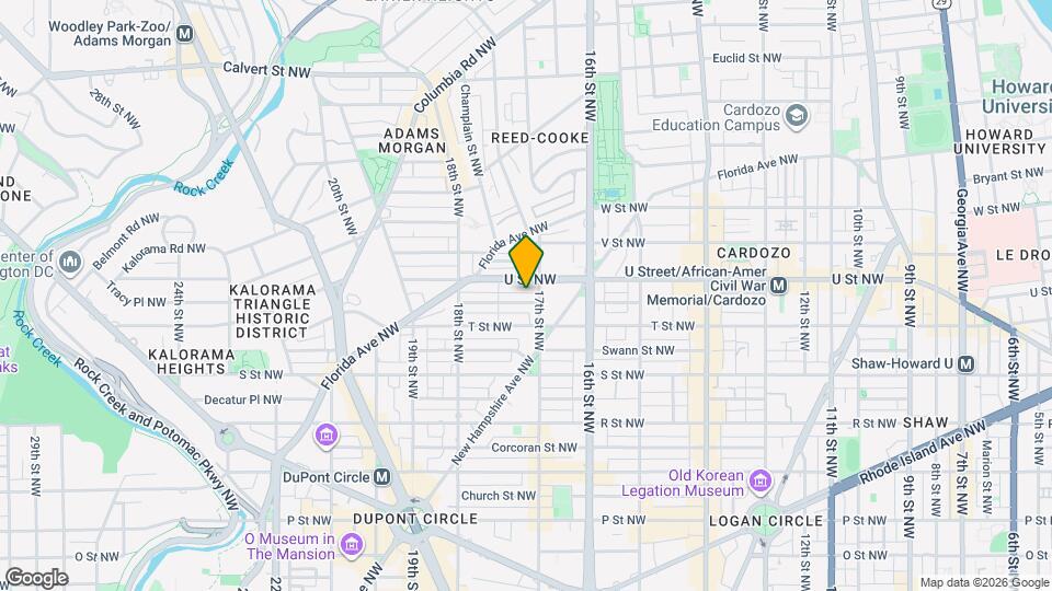 1713 Willard St NW Map and Location Details