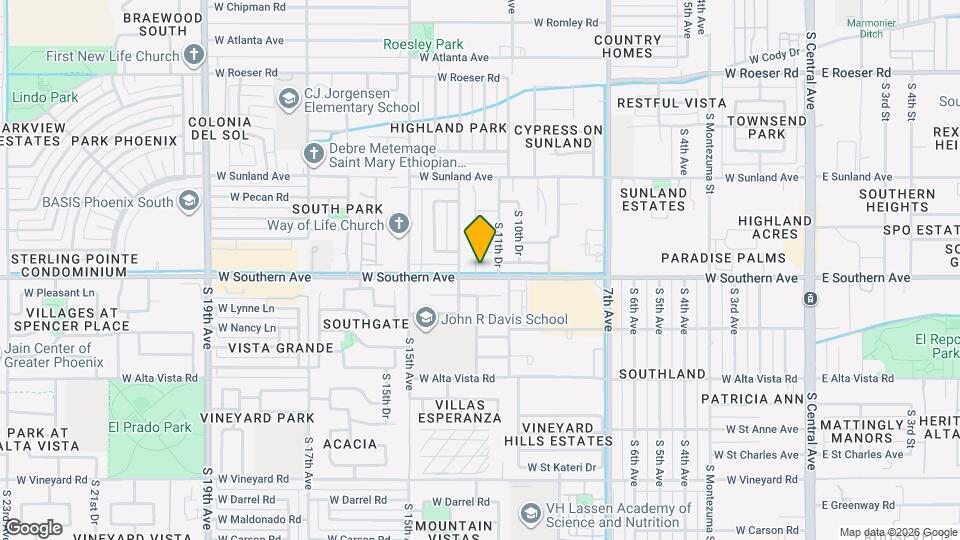 5927 S 12th Ln Map and Location Details