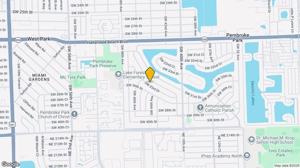 4441 SW 33rd Dr Map and Location Details