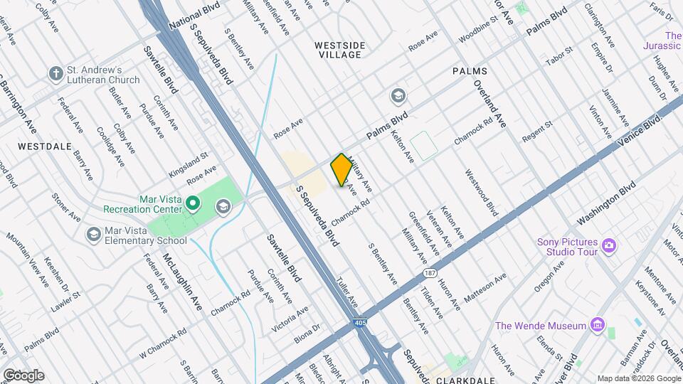 3556 S Bentley Ave Mapa y Detalles de la Ubicación