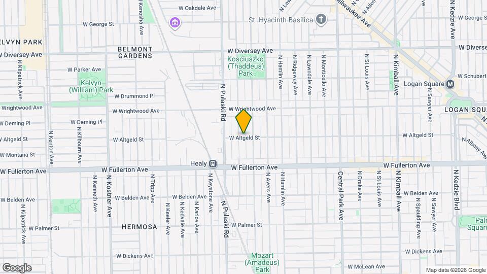 3924 W Altgeld St Map and Location Details