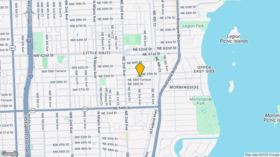 305 NE 58th Terrace Map and Location Details