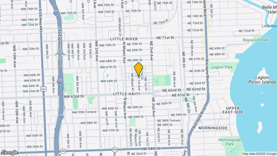6480 NE 1st Ave Map and Location Details