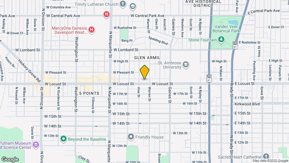 920 W Locust St Map and Location Details