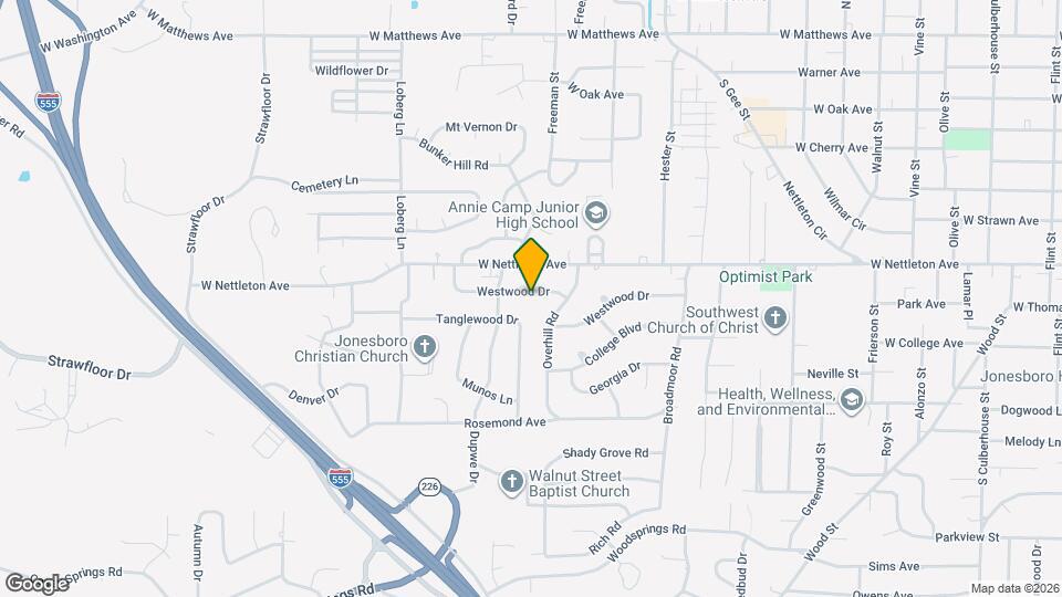 1913 Westwood Dr Mapa y Detalles de la Ubicación