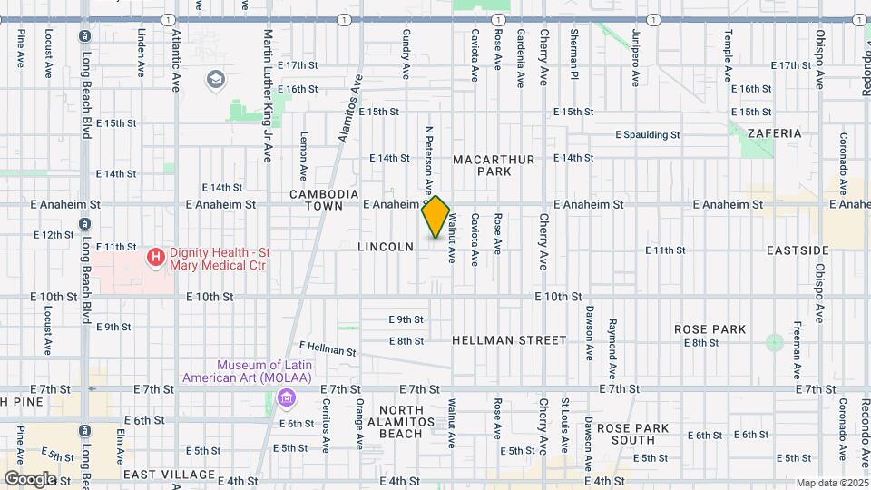 1505 E 11th St Map and Location Details