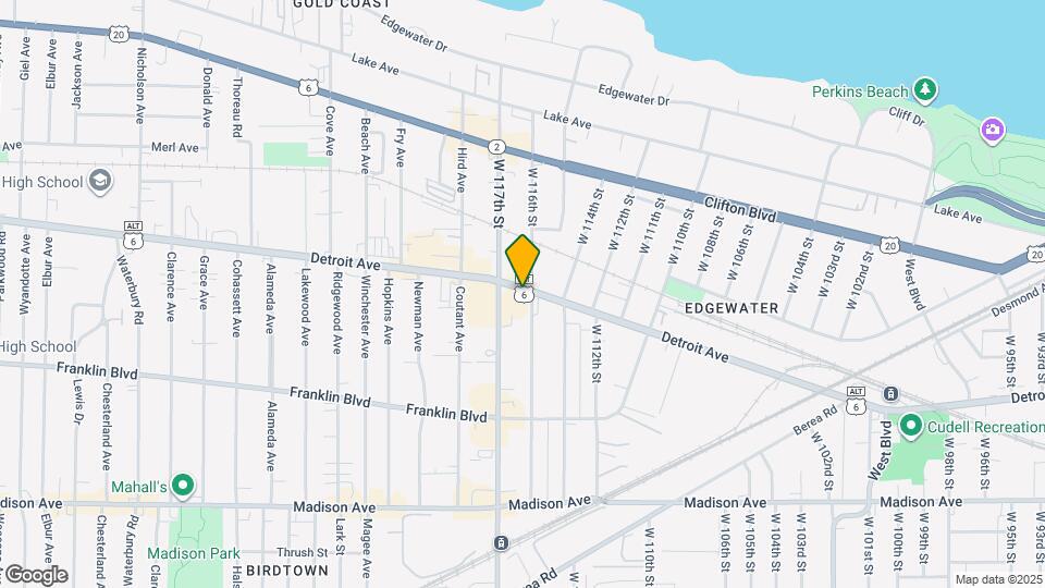 11609 Detroit Ave Mapa y Detalles de la Ubicación