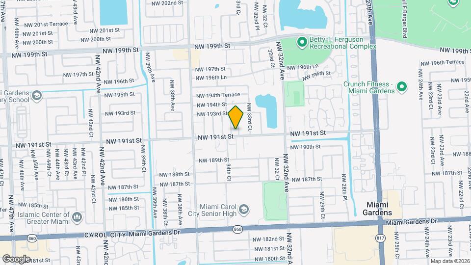 19102 NW 33rd Pl Map and Location Details