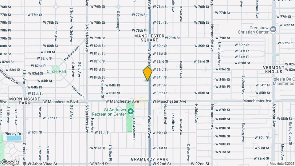 8419-8425 S Western Ave Mapa y Detalles de la Ubicación