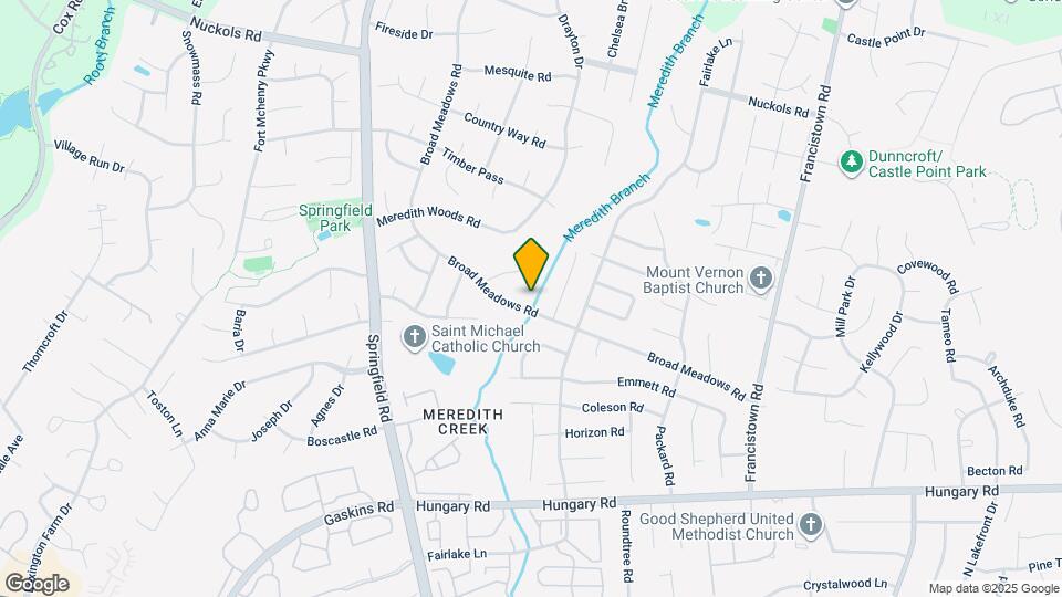 9406 Broad Meadows Rd Map and Location Details