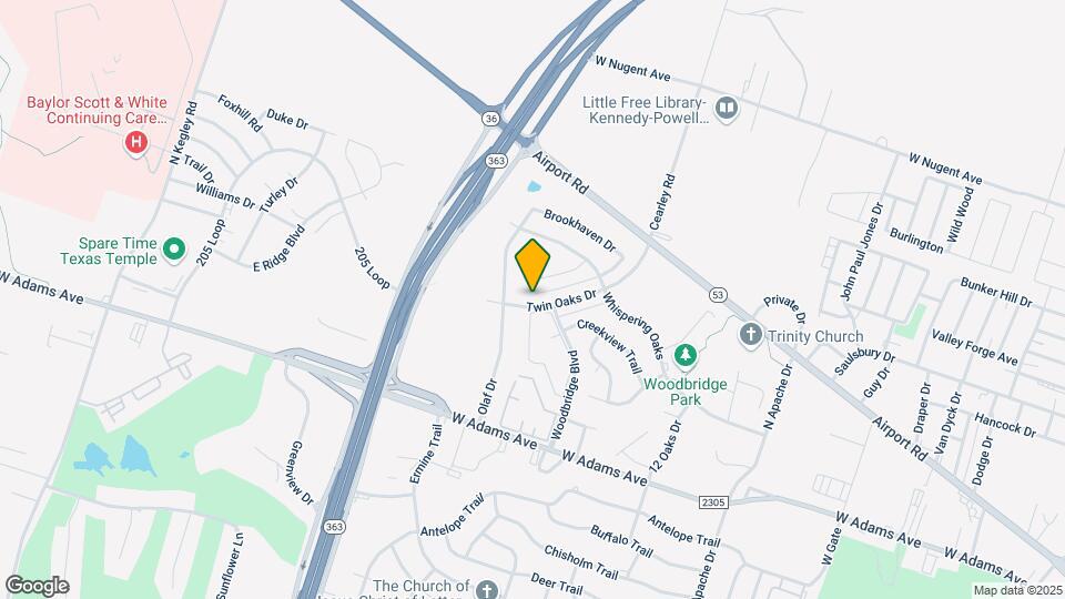 816 Twin Oaks Dr Map and Location Details