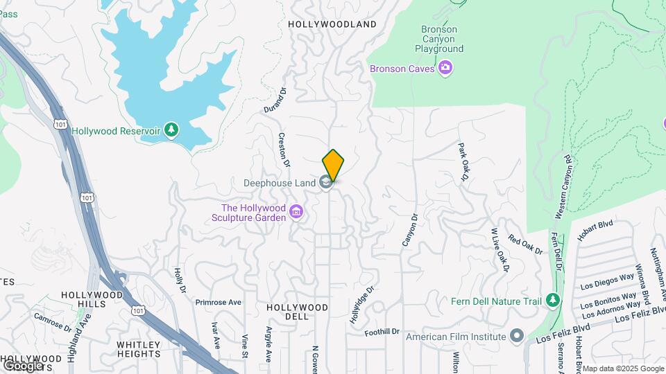 2500 N Beachwood Dr Mapa y Detalles de la Ubicación