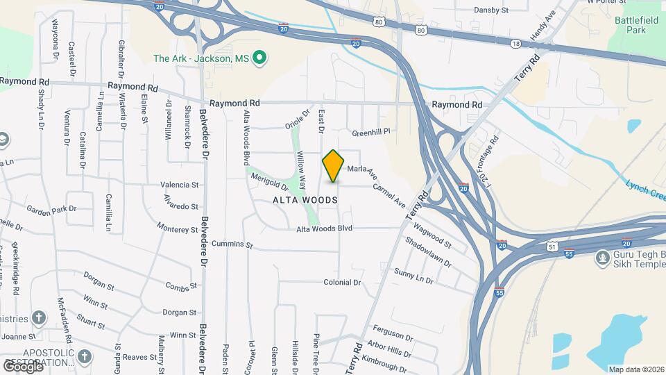 2111 Oakhurst Dr Map and Location Details