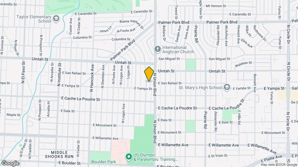 1011 N Meade Ave, Unit Upstairs Map and Location Details