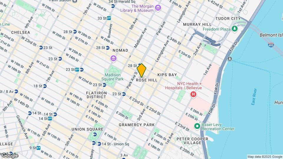 127 E 26th St Map and Location Details