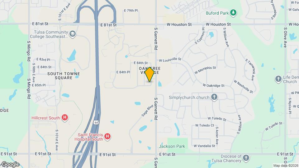 8514 S 112th E Ave Map and Location Details