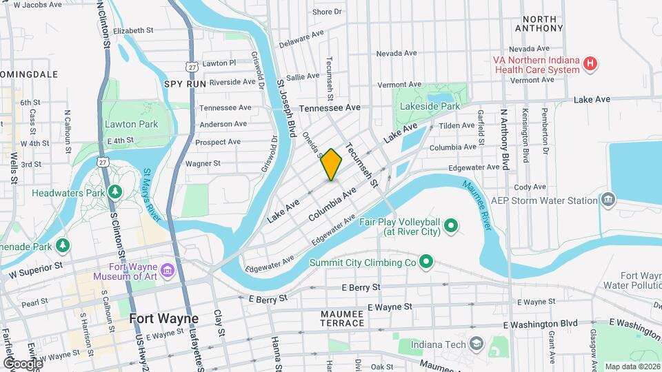 1030 Lake Ave-Unit -Downstairs Map and Location Details