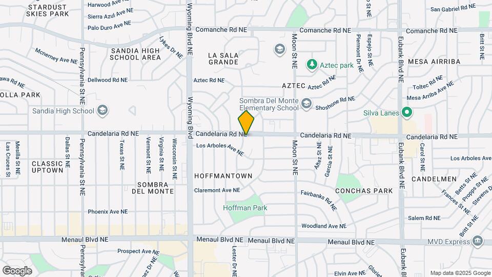 8802 Candelaria Rd NE Map and Location Details