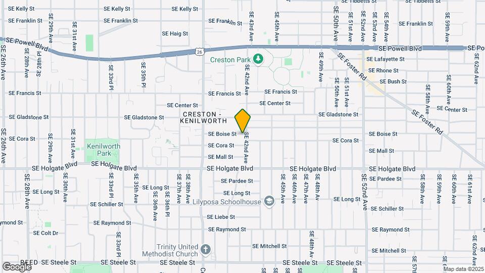 4132 SE Boise St, Unit Studio Map and Location Details