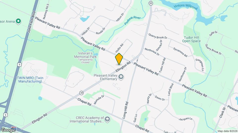 668 Ellington Rd Map and Location Details