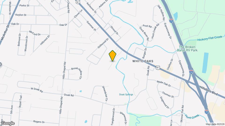 203 Creek Wood Rd Map and Location Details