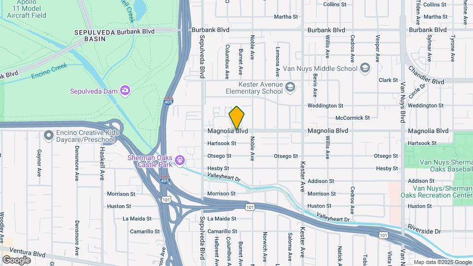 15134 Magnolia Blvd Map and Location Details