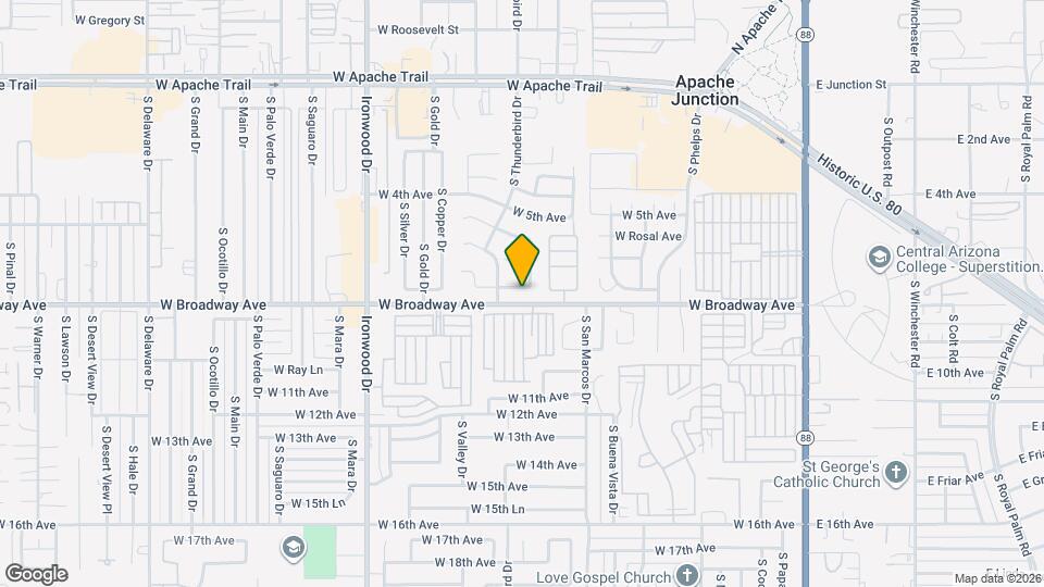 1037 W 7th Ave Map and Location Details