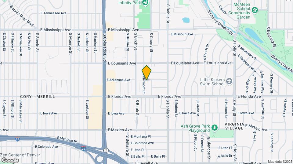 1400 S Clermont St Map and Location Details
