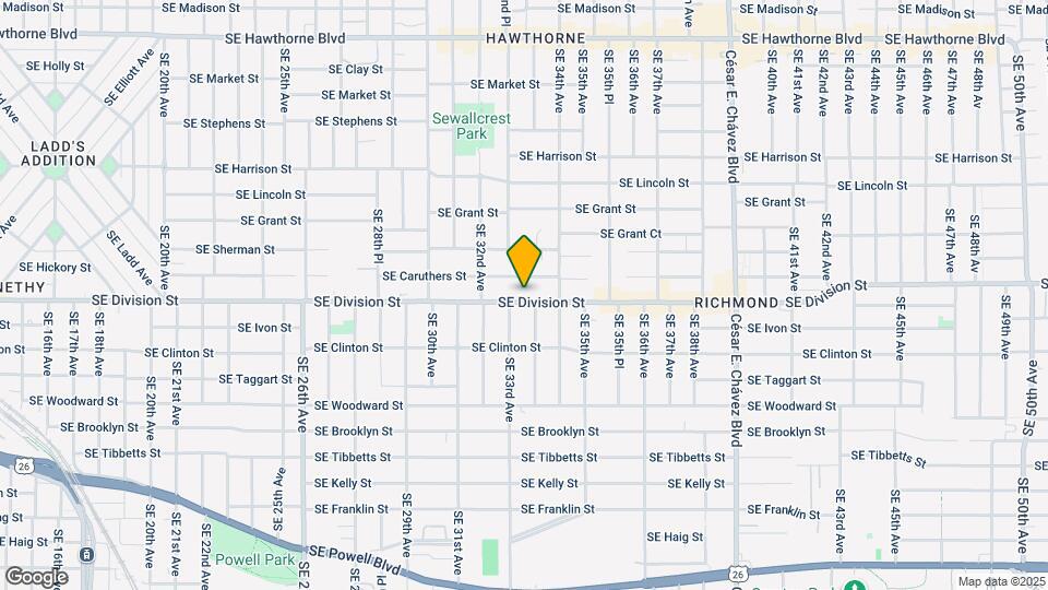 3325 SE Division St Map and Location Details