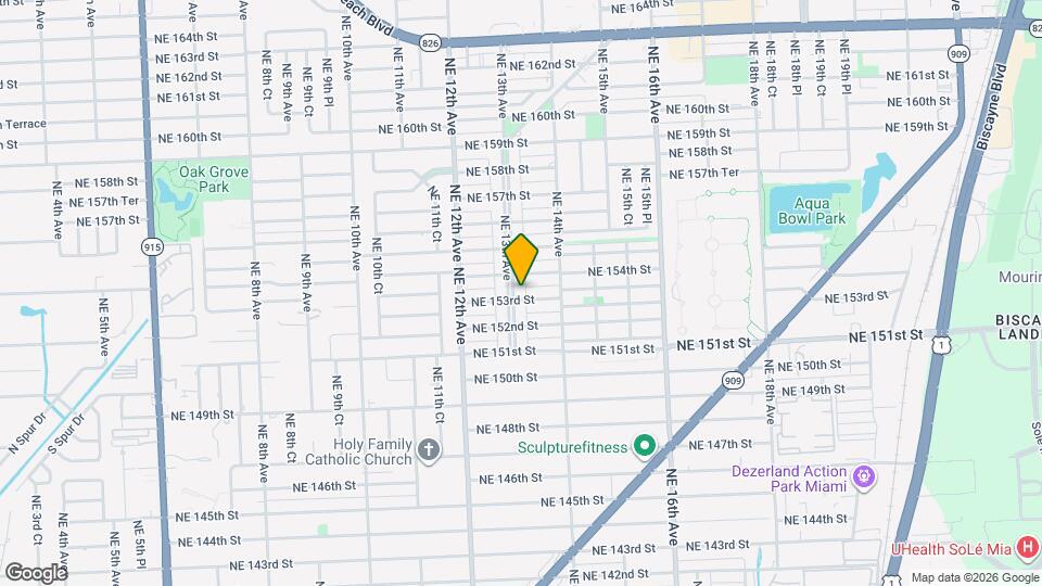 1301 NE 153rd St Map and Location Details