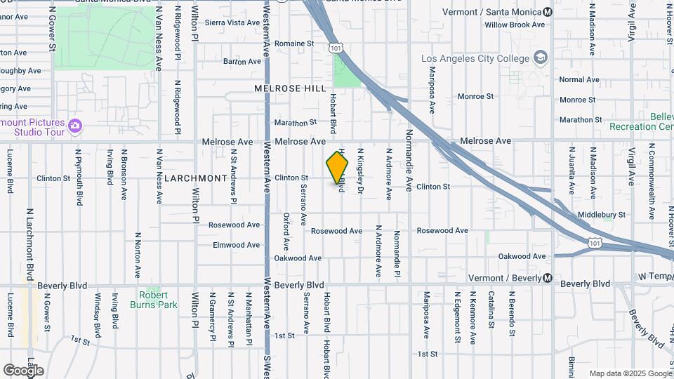 543 N Harvard Blvd Mapa y Detalles de la Ubicación