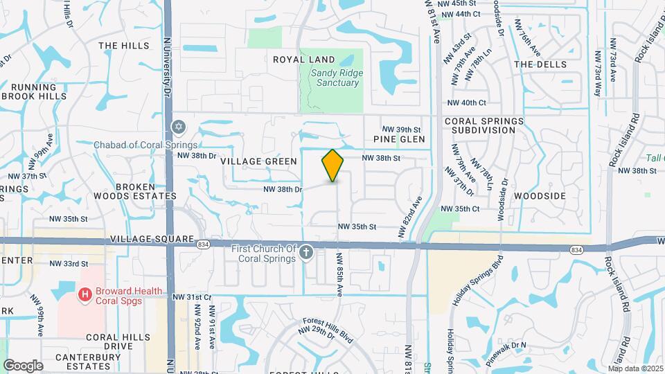 8590 NW 38th Dr Map and Location Details