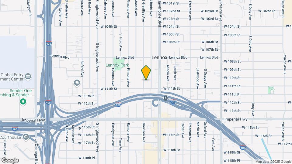11022 S Grevillea Ave Map and Location Details