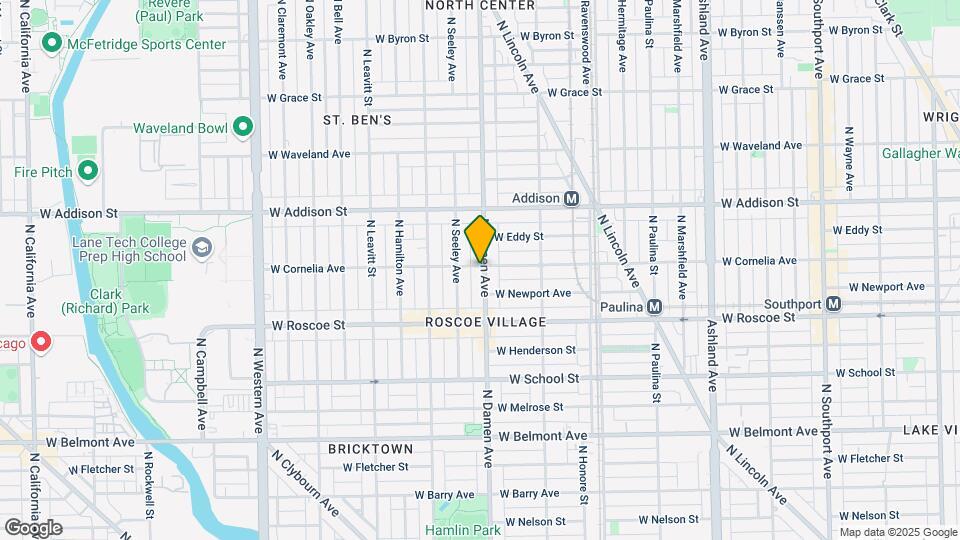 3456 N Damen Ave, Unit 1 Map and Location Details