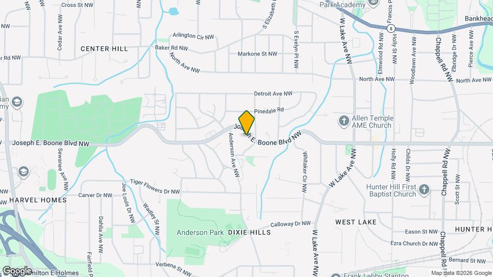 1916 Joseph E. Boone Blvd NW Mapa y Detalles de la Ubicación