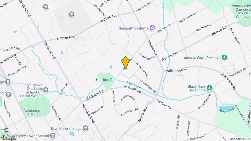 601 Harriton Rd Map and Location Details