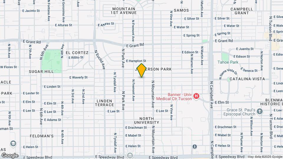 1150 E Waverly St Map and Location Details