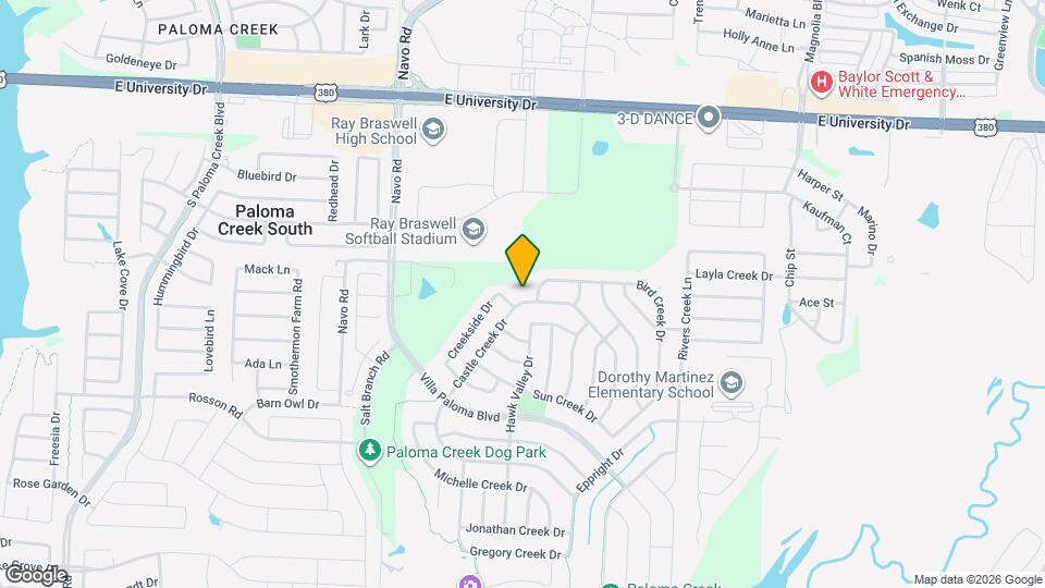 2309 Castle Creek Dr Mapa y Detalles de la Ubicación